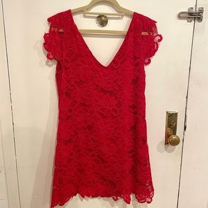 BB Dakota Red Lace Dress